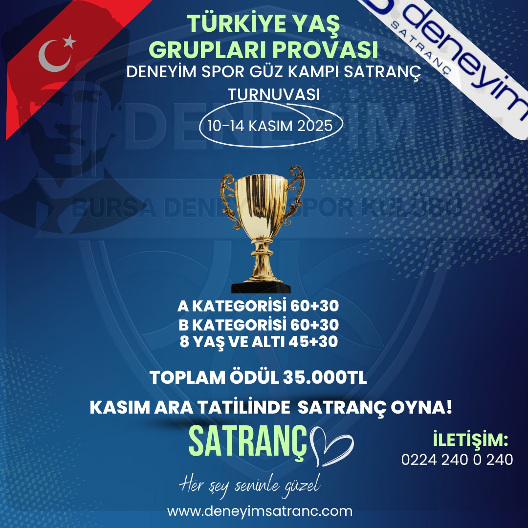 10-14 KASIM GÜZ KAMPI SATRANÇ TURNUVASI